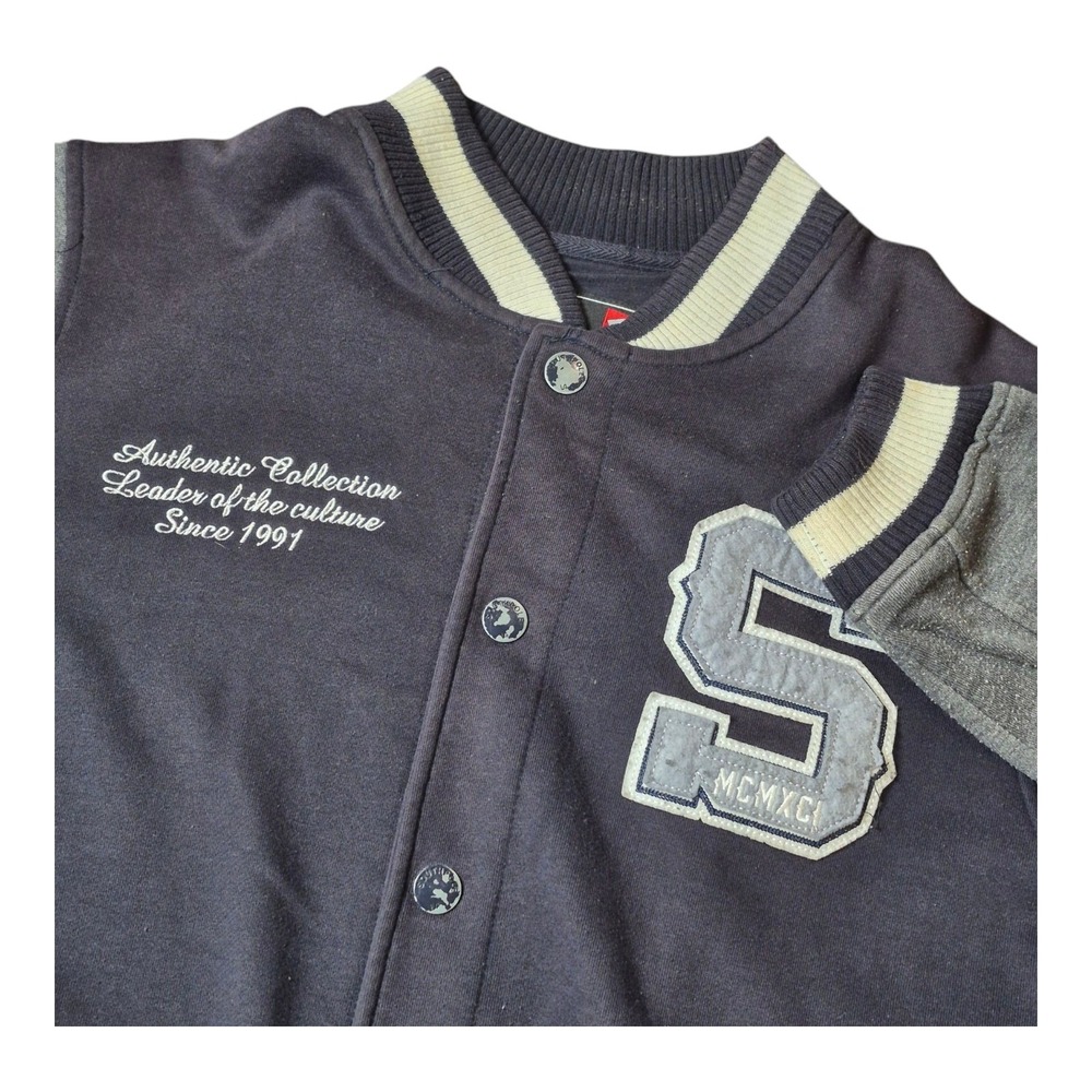 VTG Southpole Sweatshirt Varsity Snap Button Jacket Y2K Hip Hop Street Men's XL